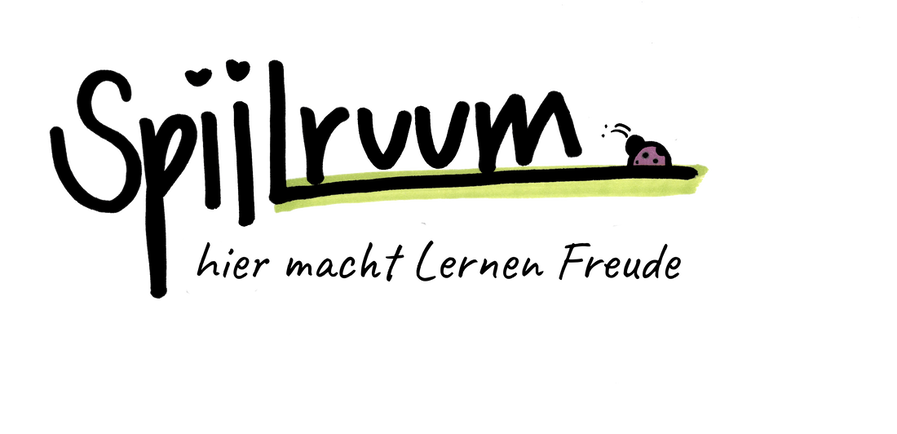 Spiilruum-Logo. Ein Ort zum Spielen, Lernen und freien Sein in der Nähe von Affoltern zwischen Zürich, Zug und Muri AG. Eine Begegnungsstätte für Eltern mit Kind, für Homeschooler mit viel wertvollem Montessori Material, ein Indoor-Spielplatz und auch eine Spielgruppe der besonderen Art. 